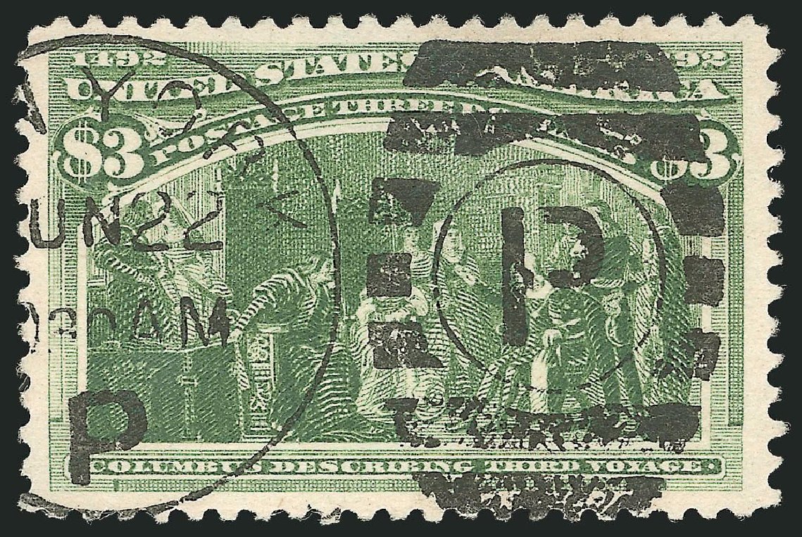 US Stamps Value Scott Catalog # 243: US$3.00 1893 Columbian Exposition. Robert Siegel Auction Galleries, Nov 2014, Sale 1084, Lot 3556