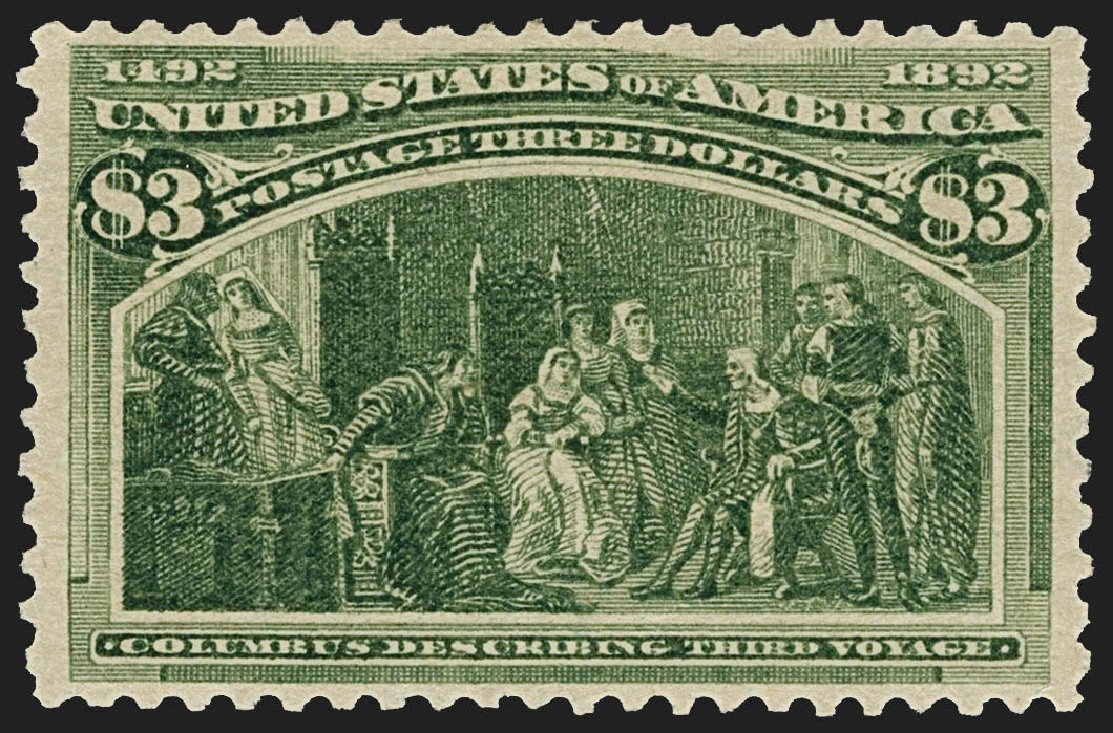 US Stamps Value Scott Catalogue 243: US$3.00 1893 Columbian Exposition. Robert Siegel Auction Galleries, Jul 2015, Sale 1107, Lot 336