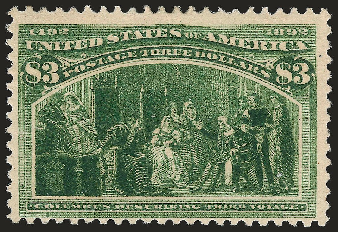 US Stamps Price Scott Catalog #243 - US$3.00 1893 Columbian Exposition. Robert Siegel Auction Galleries, Apr 2010, Sale 984, Lot 596