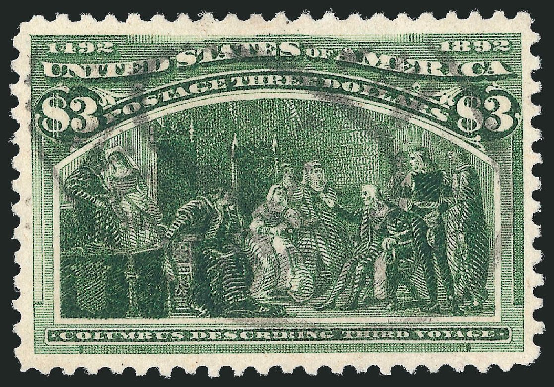 US Stamps Prices Scott Cat. # 243 - US$3.00 1893 Columbian Exposition. Robert Siegel Auction Galleries, Oct 2010, Sale 997, Lot 5716