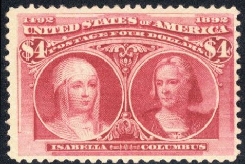 Prices of US Stamps Scott 244: US$4.00 1893 Columbian Exposition. Cherrystone Auctions, Mar 2008, Sale 200803, Lot 217