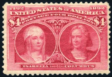 Price of US Stamp Scott Catalog # 244 - 1893 US$4.00 Columbian Exposition. Harmer-Schau Auction Galleries, Jul 2010, Sale 86, Lot 447