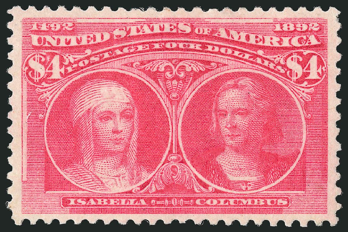 Price of US Stamp Scott Catalog # 244 - US$4.00 1893 Columbian Exposition. Robert Siegel Auction Galleries, Dec 2011, Sale 1017, Lot 637