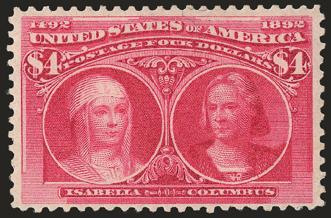 US Stamp Prices Scott Cat. # 244: US$4.00 1893 Columbian Exposition. Robert Siegel Auction Galleries, Jun 2009, Sale 975, Lot 1547