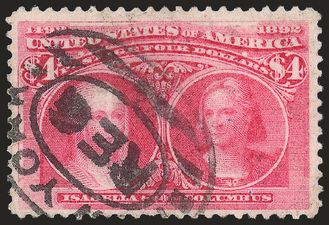 Price of US Stamp Scott Catalogue # 244 - US$4.00 1893 Columbian Exposition. Robert Siegel Auction Galleries, Apr 2010, Sale 984, Lot 617