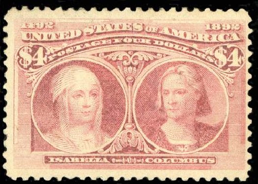 Costs of US Stamps Scott Catalogue 244: US$4.00 1893 Columbian Exposition. Spink Shreves Galleries, Jul 2015, Sale 151, Lot 197