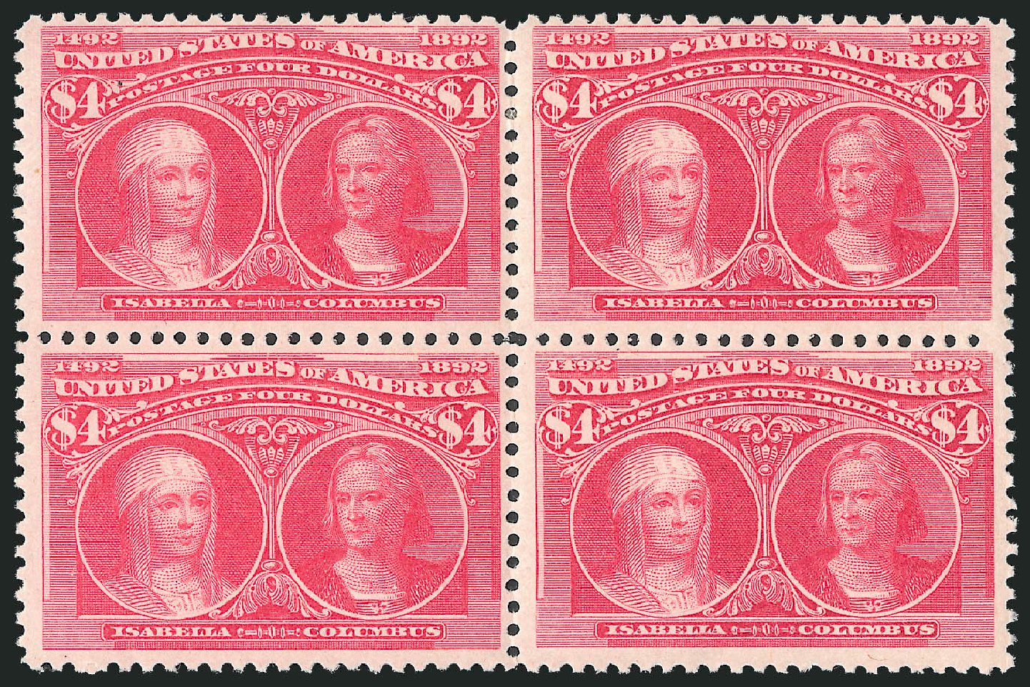 US Stamps Values Scott Catalogue #244: US$4.00 1893 Columbian Exposition. Robert Siegel Auction Galleries, Mar 2012, Sale 1021, Lot 458