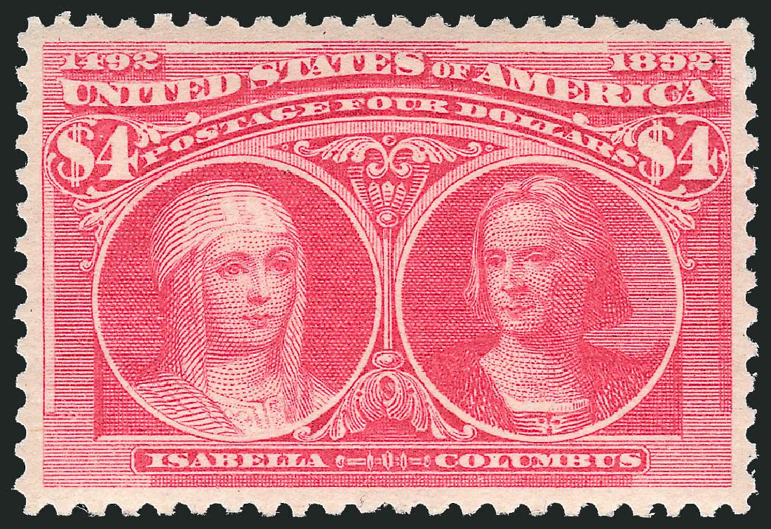 Value of US Stamp Scott Cat. 244: 1893 US$4.00 Columbian Exposition. Robert Siegel Auction Galleries, Jun 2012, Sale 1025, Lot 188