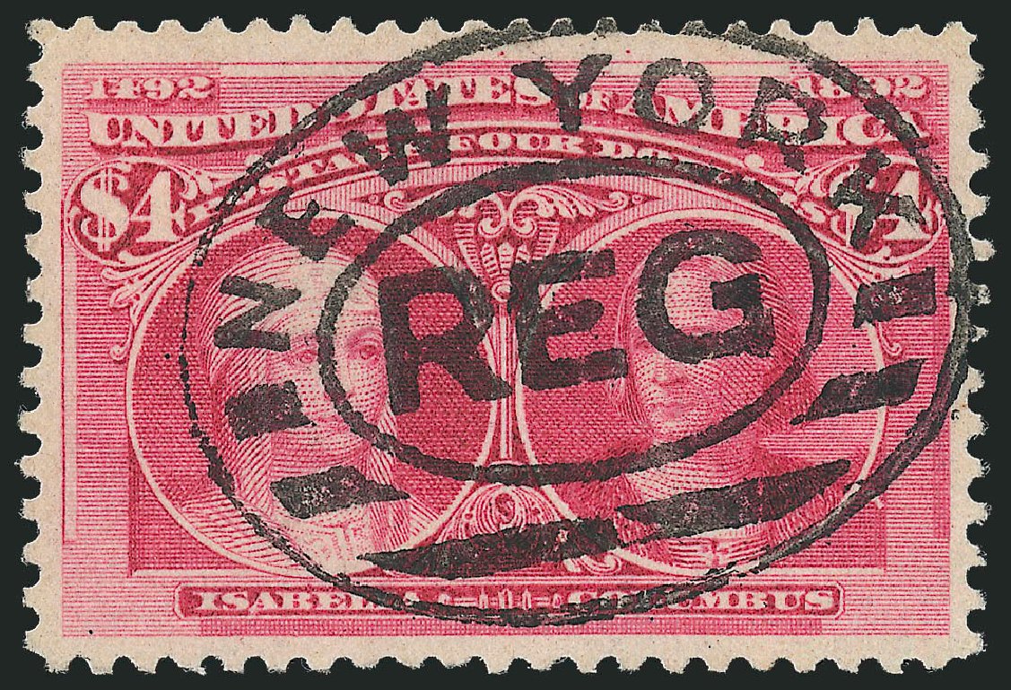 US Stamp Price Scott Cat. #244: US$4.00 1893 Columbian Exposition. Robert Siegel Auction Galleries, Sep 2012, Sale 1027, Lot 128