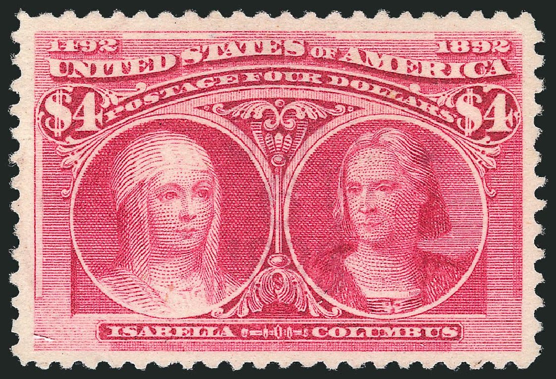 US Stamp Prices Scott #244 - 1893 US$4.00 Columbian Exposition. Robert Siegel Auction Galleries, Mar 2013, Sale 1040, Lot 1508