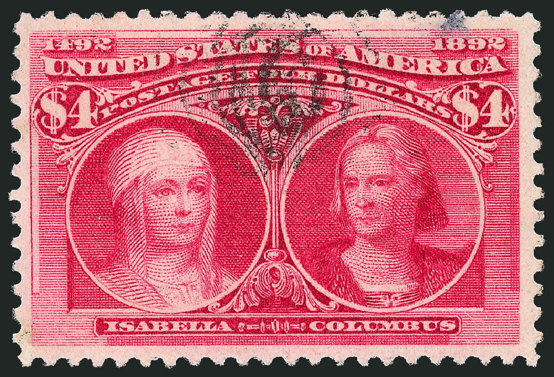 Prices of US Stamps Scott Cat. # 244: 1893 US$4.00 Columbian Exposition. Robert Siegel Auction Galleries, Sep 2008, Sale 962, Lot 2528