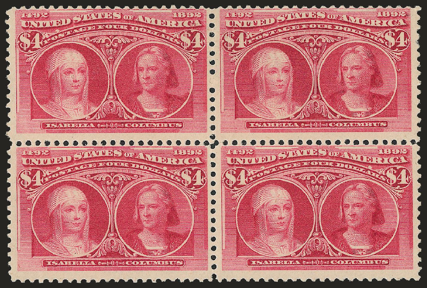 US Stamp Value Scott 244: US$4.00 1893 Columbian Exposition. Robert Siegel Auction Galleries, Sep 2009, Sale 976, Lot 1718