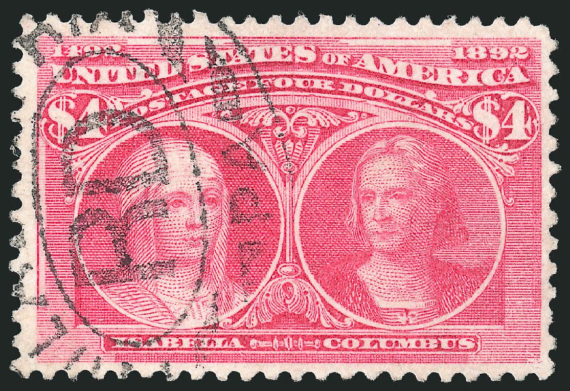 Cost of US Stamp Scott #244 - US$4.00 1893 Columbian Exposition. Robert Siegel Auction Galleries, Jun 2010, Sale 992, Lot 2338