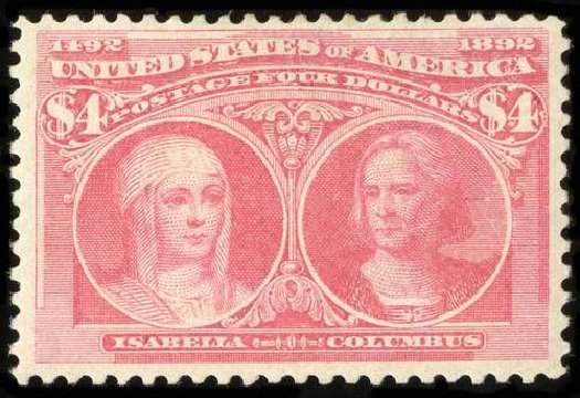 US Stamp Price Scott Cat. # 244 - US$4.00 1893 Columbian Exposition. Spink Shreves Galleries, Jul 2015, Sale 151, Lot 198