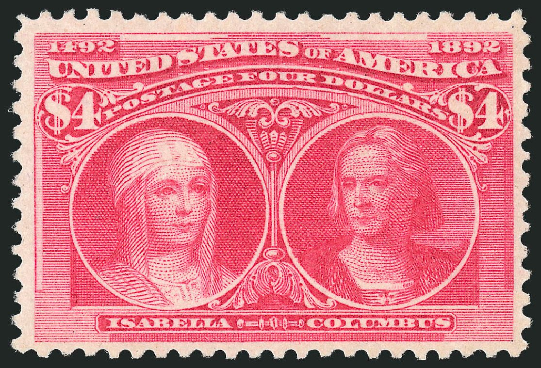Values of US Stamps Scott Catalog # 244: US$4.00 1893 Columbian Exposition. Robert Siegel Auction Galleries, Oct 2011, Sale 1014, Lot 1559