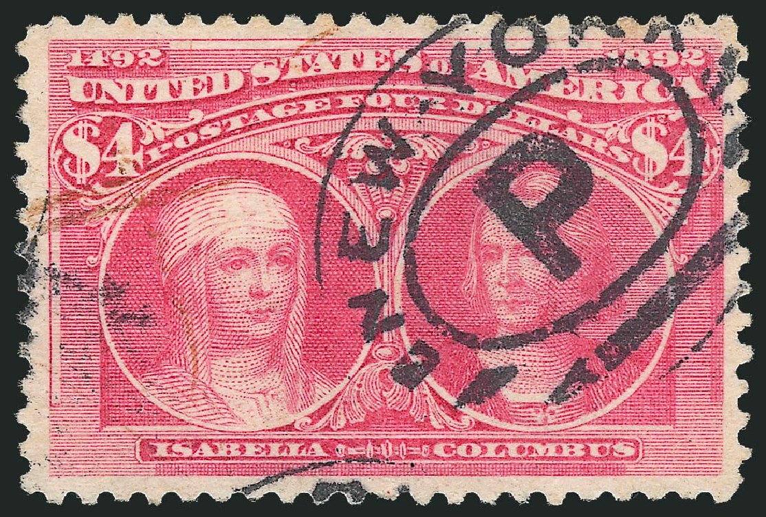 US Stamps Price Scott # 244 - 1893 US$4.00 Columbian Exposition. Robert Siegel Auction Galleries, Mar 2013, Sale 1040, Lot 1509