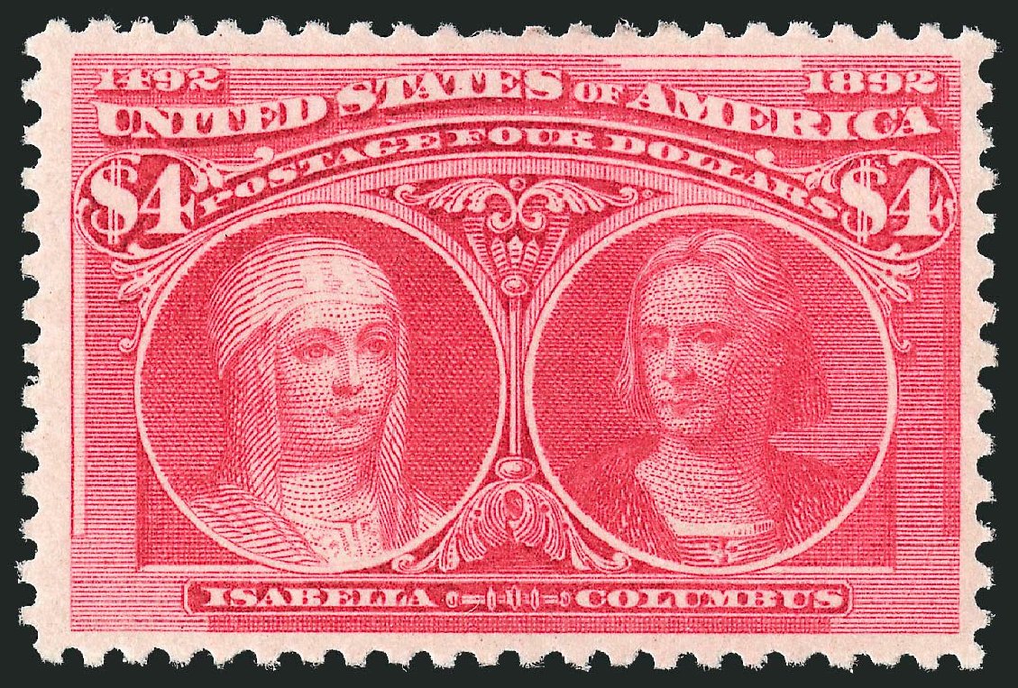 Cost of US Stamp Scott # 244: US$4.00 1893 Columbian Exposition. Robert Siegel Auction Galleries, Nov 2013, Sale 1061, Lot 3729
