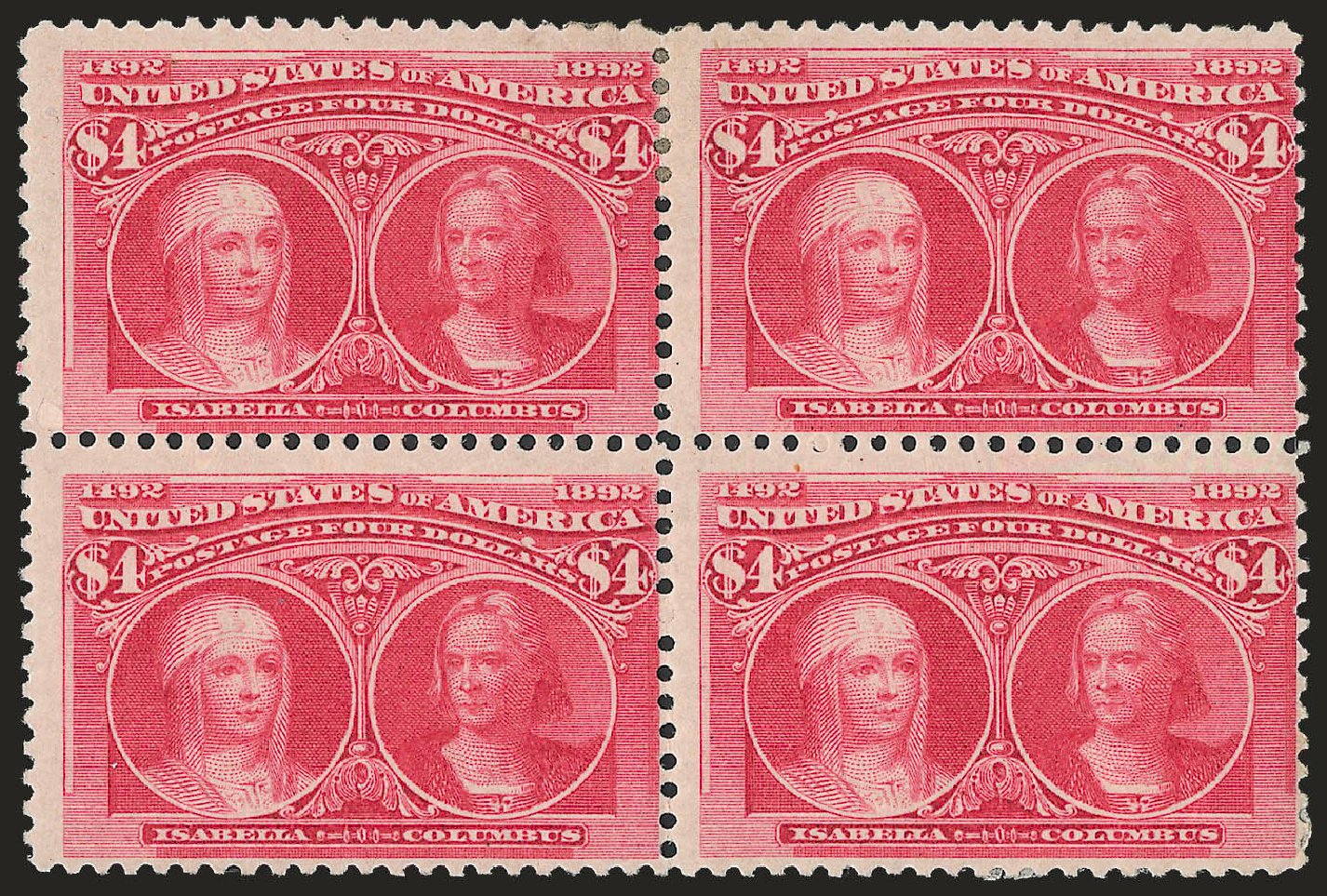 US Stamps Values Scott Catalog #244 - US$4.00 1893 Columbian Exposition. Robert Siegel Auction Galleries, Sep 2009, Sale 976, Lot 1719