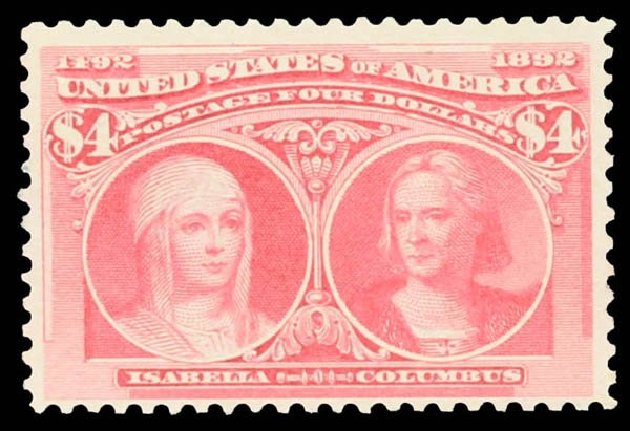 Price of US Stamp Scott Catalog # 244 - US$4.00 1893 Columbian Exposition. Daniel Kelleher Auctions, May 2014, Sale 652, Lot 380