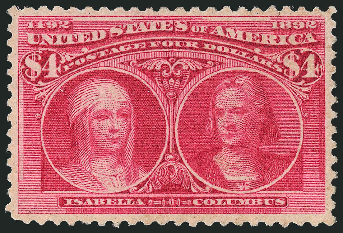 Cost of US Stamps Scott Cat. # 244: US$4.00 1893 Columbian Exposition. Robert Siegel Auction Galleries, Mar 2011, Sale 1007, Lot 2450