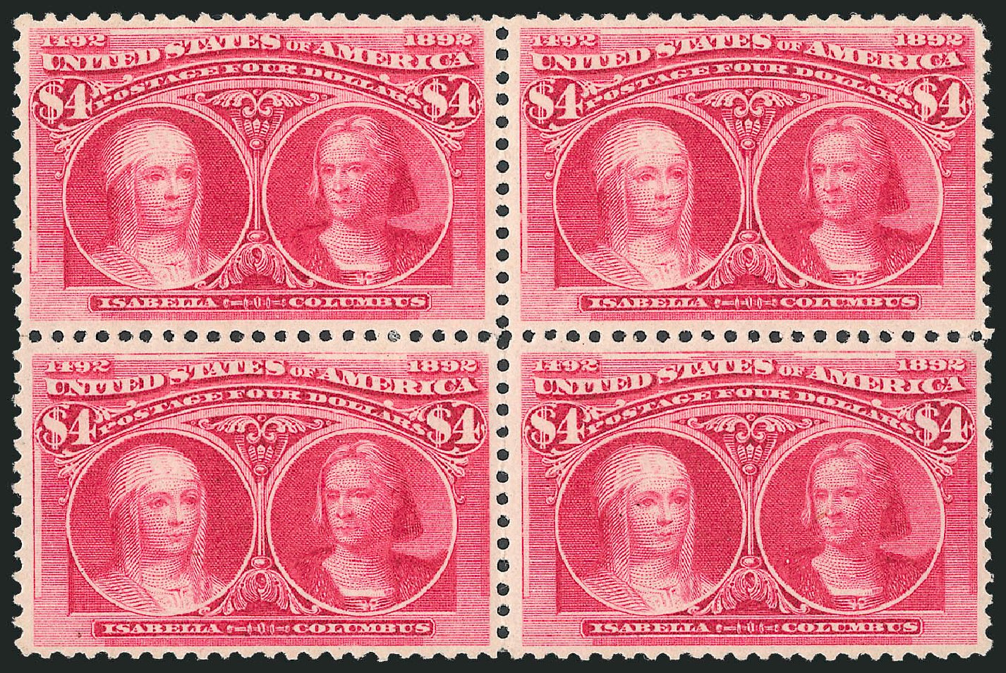 US Stamp Price Scott #244: 1893 US$4.00 Columbian Exposition. Robert Siegel Auction Galleries, Oct 2011, Sale 1014, Lot 1560