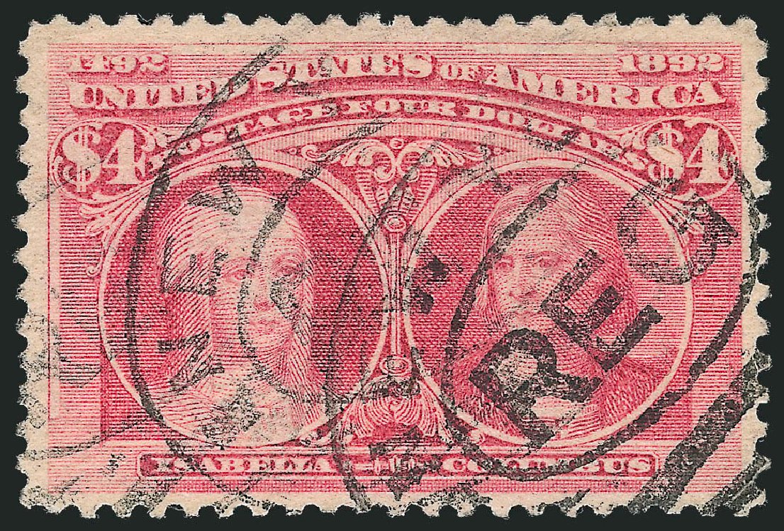US Stamps Prices Scott Catalog # 244 - 1893 US$4.00 Columbian Exposition. Robert Siegel Auction Galleries, Oct 2012, Sale 1032, Lot 3360