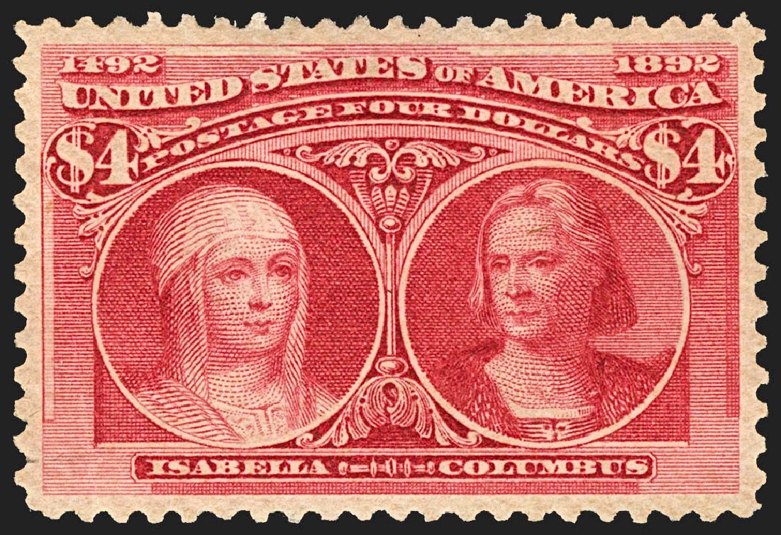 US Stamps Value Scott Catalogue #244: 1893 US$4.00 Columbian Exposition. Robert Siegel Auction Galleries, Jul 2015, Sale 1107, Lot 340