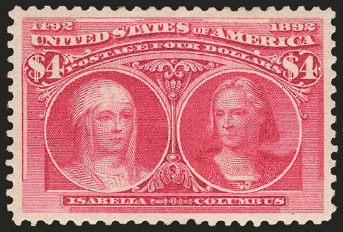 US Stamps Prices Scott Catalog # 244: US$4.00 1893 Columbian Exposition. Robert Siegel Auction Galleries, Apr 2009, Sale 972, Lot 3240