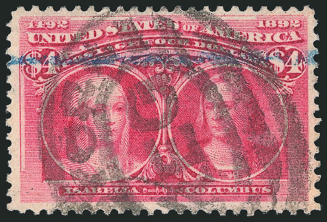 Cost of US Stamps Scott Cat. # 244: 1893 US$4.00 Columbian Exposition. Robert Siegel Auction Galleries, Sep 2009, Sale 976, Lot 1720