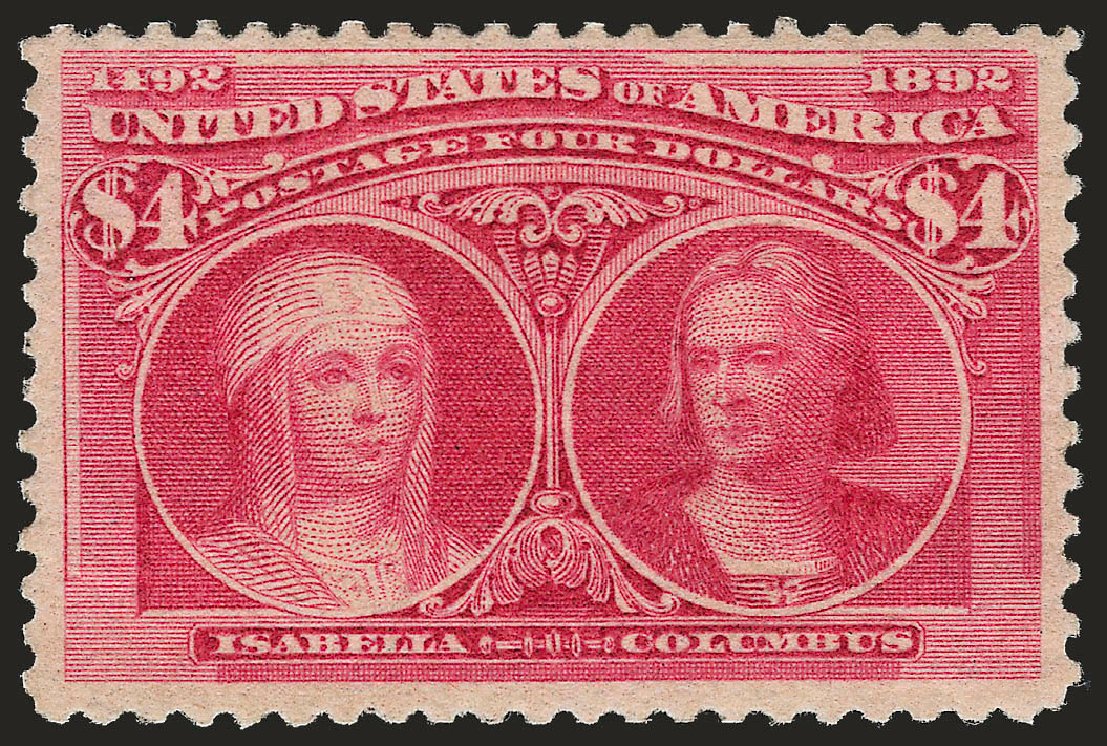 Prices of US Stamp Scott Catalog # 244 - 1893 US$4.00 Columbian Exposition. Robert Siegel Auction Galleries, Apr 2010, Sale 984, Lot 610