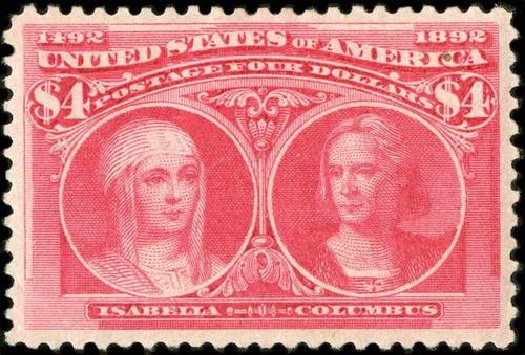 Value of US Stamps Scott Catalogue # 244: US$4.00 1893 Columbian Exposition. Spink Shreves Galleries, Jul 2015, Sale 151, Lot 200