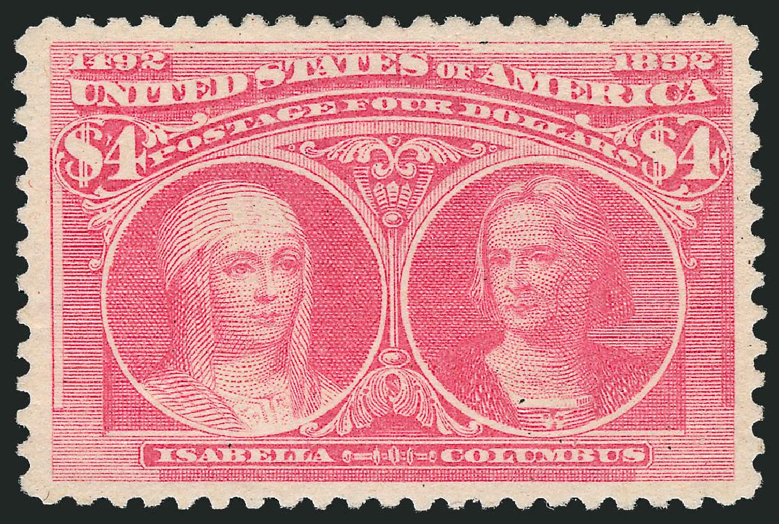 US Stamp Value Scott Catalog #244 - 1893 US$4.00 Columbian Exposition. Robert Siegel Auction Galleries, Mar 2011, Sale 1007, Lot 2451