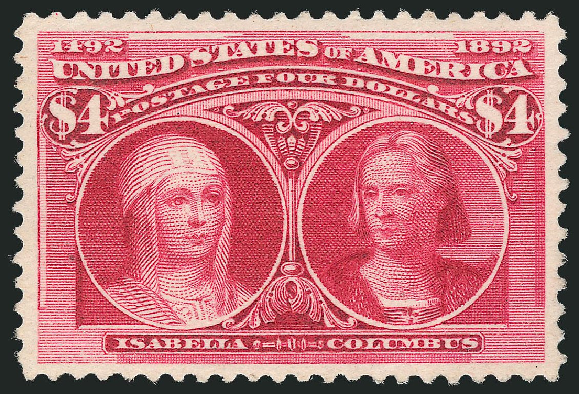 Cost of US Stamps Scott Catalogue # 244: US$4.00 1893 Columbian Exposition. Robert Siegel Auction Galleries, Oct 2011, Sale 1013, Lot 311