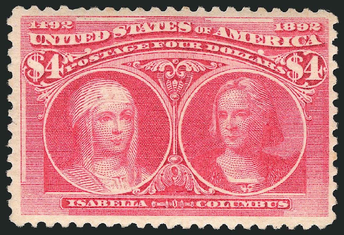 Value of US Stamps Scott # 244 - 1893 US$4.00 Columbian Exposition. Robert Siegel Auction Galleries, Apr 2015, Sale 1096, Lot 431