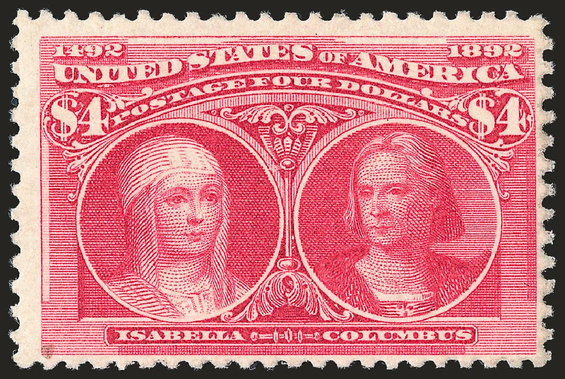 US Stamp Price Scott Catalogue 244: 1893 US$4.00 Columbian Exposition. Robert Siegel Auction Galleries, Apr 2010, Sale 984, Lot 611