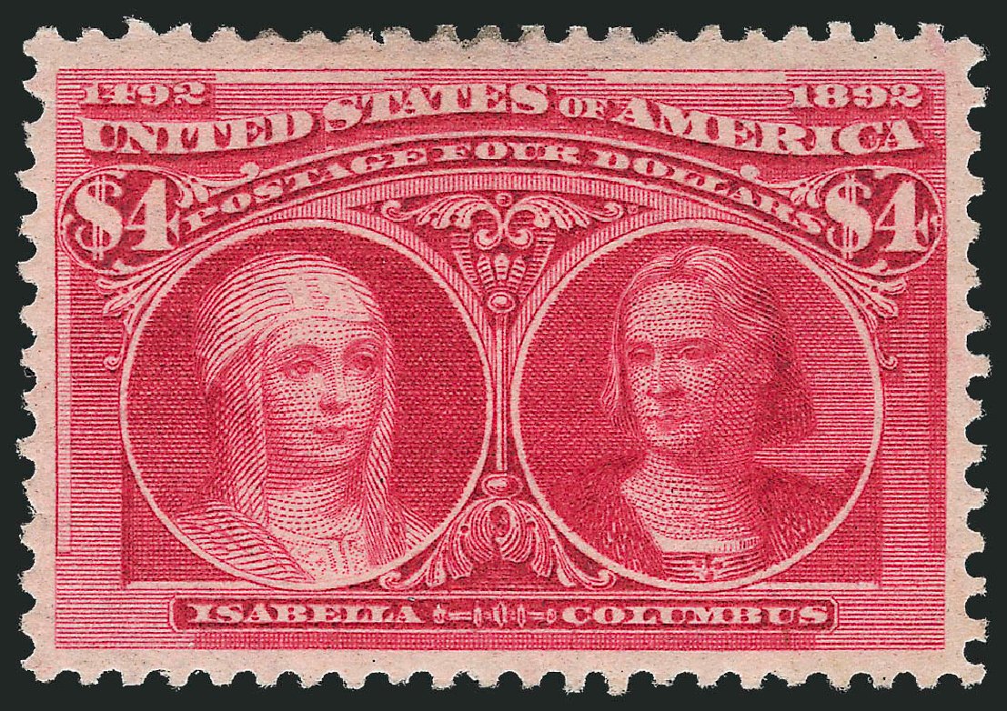 Costs of US Stamps Scott Catalog # 244: 1893 US$4.00 Columbian Exposition. Robert Siegel Auction Galleries, Oct 2010, Sale 997, Lot 5721