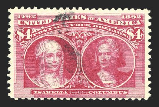 Price of US Stamps Scott Cat. # 244 - US$4.00 1893 Columbian Exposition. Spink Shreves Galleries, Mar 2013, Sale 142, Lot 251
