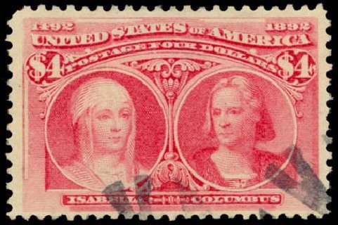 Prices of US Stamp Scott Catalogue # 244: US$4.00 1893 Columbian Exposition. Daniel Kelleher Auctions, May 2014, Sale 652, Lot 384