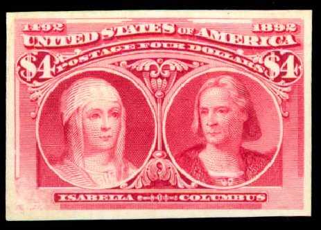 Costs of US Stamps Scott #244: US$4.00 1893 Columbian Exposition. Daniel Kelleher Auctions, May 2015, Sale 669, Lot 2754