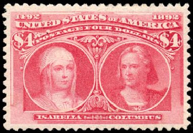 Value of US Stamp Scott Catalog 244: 1893 US$4.00 Columbian Exposition. Schuyler J. Rumsey Philatelic Auctions, Apr 2015, Sale 60, Lot 2244
