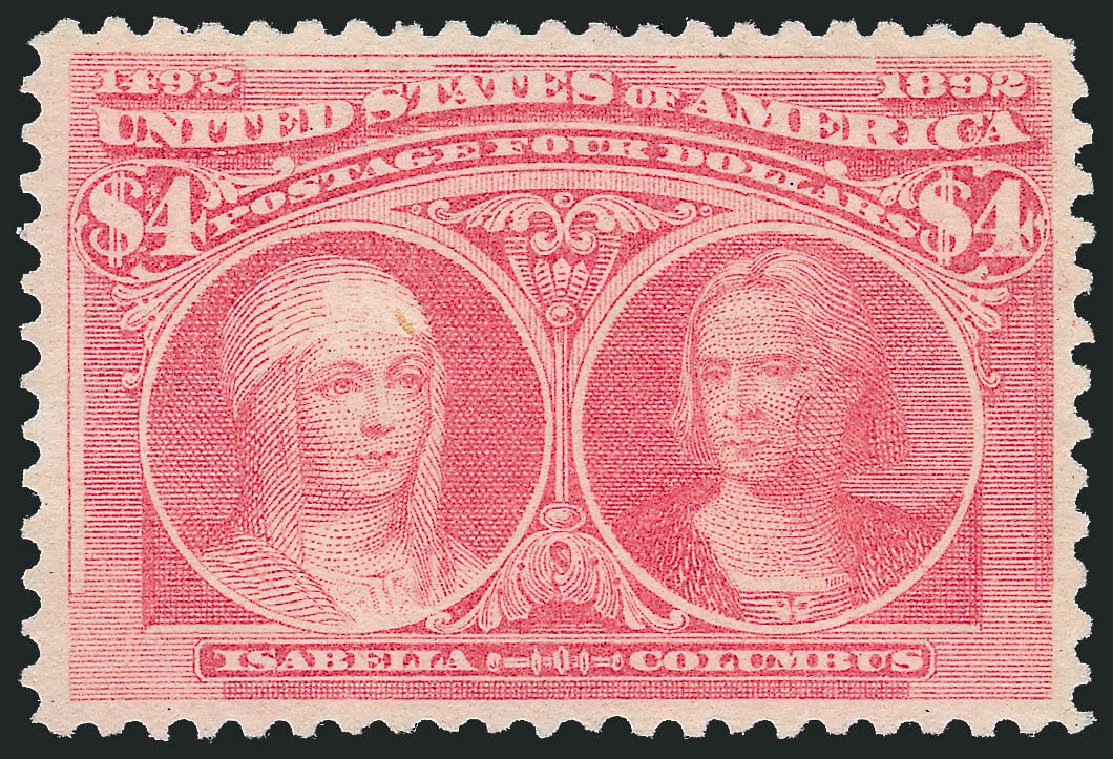 US Stamps Price Scott Cat. 244 - US$4.00 1893 Columbian Exposition. Robert Siegel Auction Galleries, Mar 2011, Sale 1007, Lot 2454