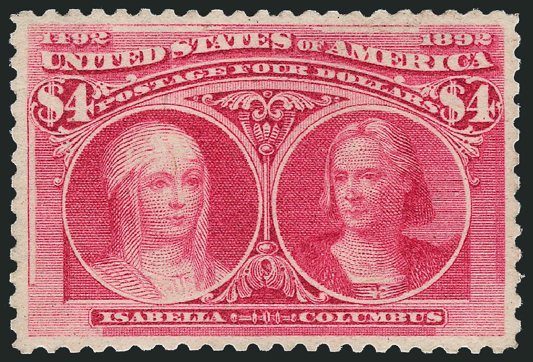 Prices of US Stamp Scott Cat. #244: US$4.00 1893 Columbian Exposition. Robert Siegel Auction Galleries, Jun 2011, Sale 1011, Lot 604