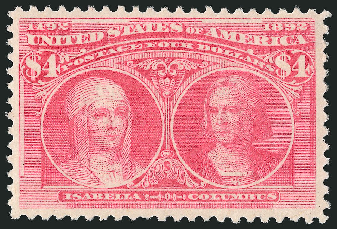 US Stamps Prices Scott Catalog # 244 - US$4.00 1893 Columbian Exposition. Robert Siegel Auction Galleries, Oct 2011, Sale 1014, Lot 1554