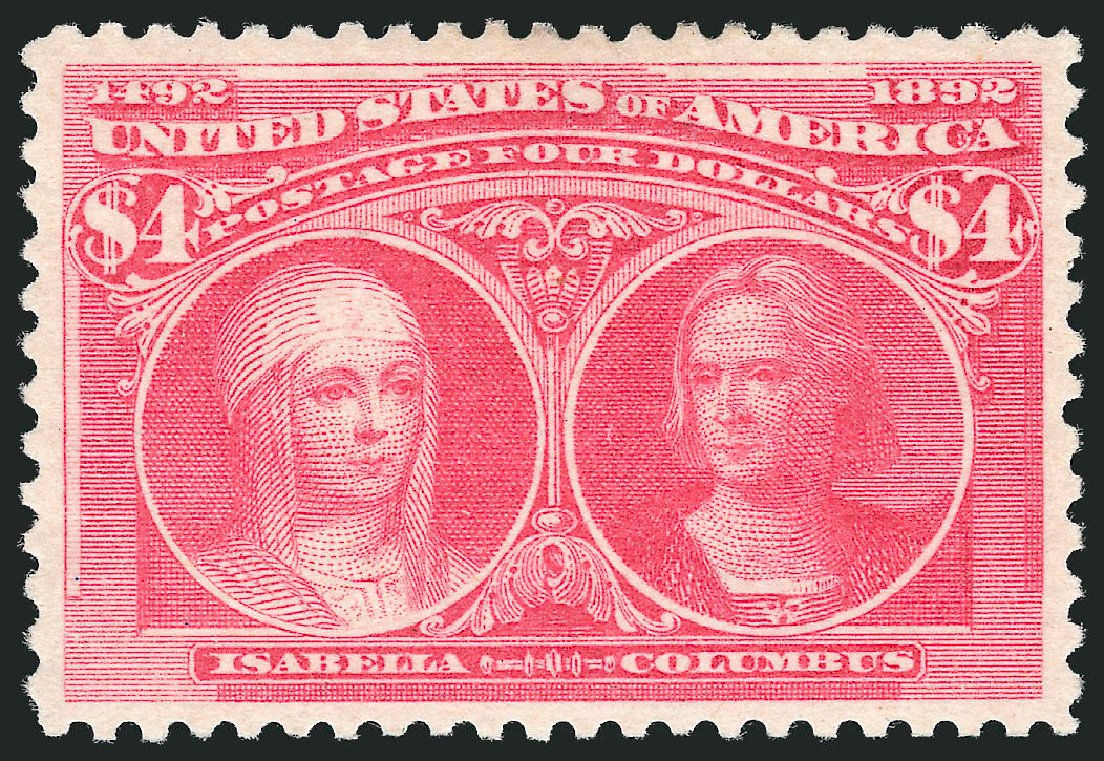Prices of US Stamp Scott Catalog # 244 - 1893 US$4.00 Columbian Exposition. Robert Siegel Auction Galleries, Jun 2012, Sale 1026, Lot 1324