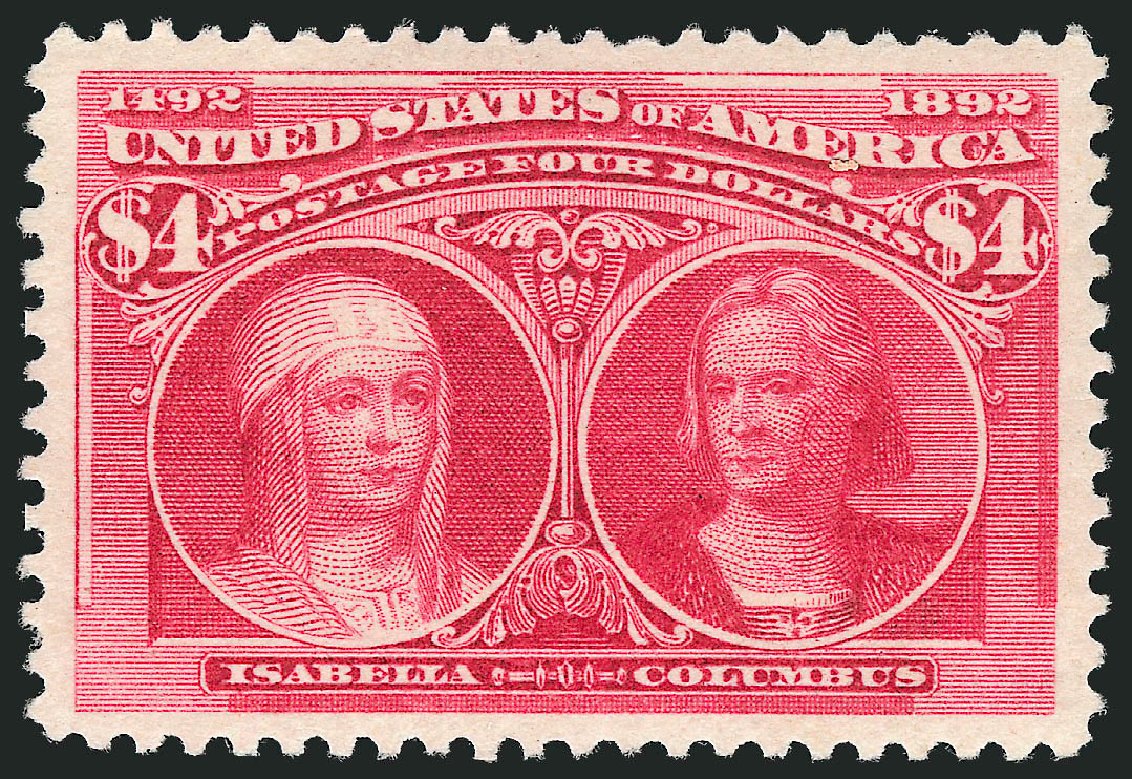 Costs of US Stamps Scott Catalog 244 - US$4.00 1893 Columbian Exposition. Robert Siegel Auction Galleries, Nov 2012, Sale 1034, Lot 224