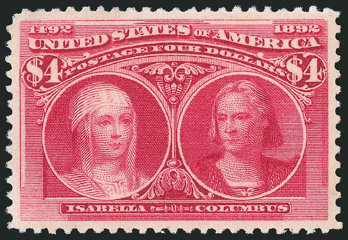 US Stamps Value Scott # 244: 1893 US$4.00 Columbian Exposition. Robert Siegel Auction Galleries, Mar 2014, Sale 1067, Lot 1244