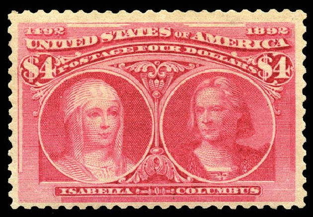 US Stamps Price Scott Catalog 244: US$4.00 1893 Columbian Exposition. Matthew Bennett International, Mar 2012, Sale 344, Lot 4435