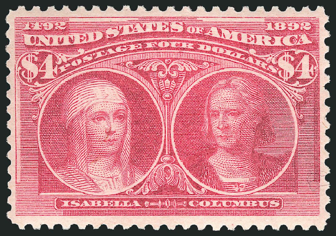 Price of US Stamp Scott Catalogue # 244 - 1893 US$4.00 Columbian Exposition. Robert Siegel Auction Galleries, Oct 2011, Sale 1014, Lot 1555
