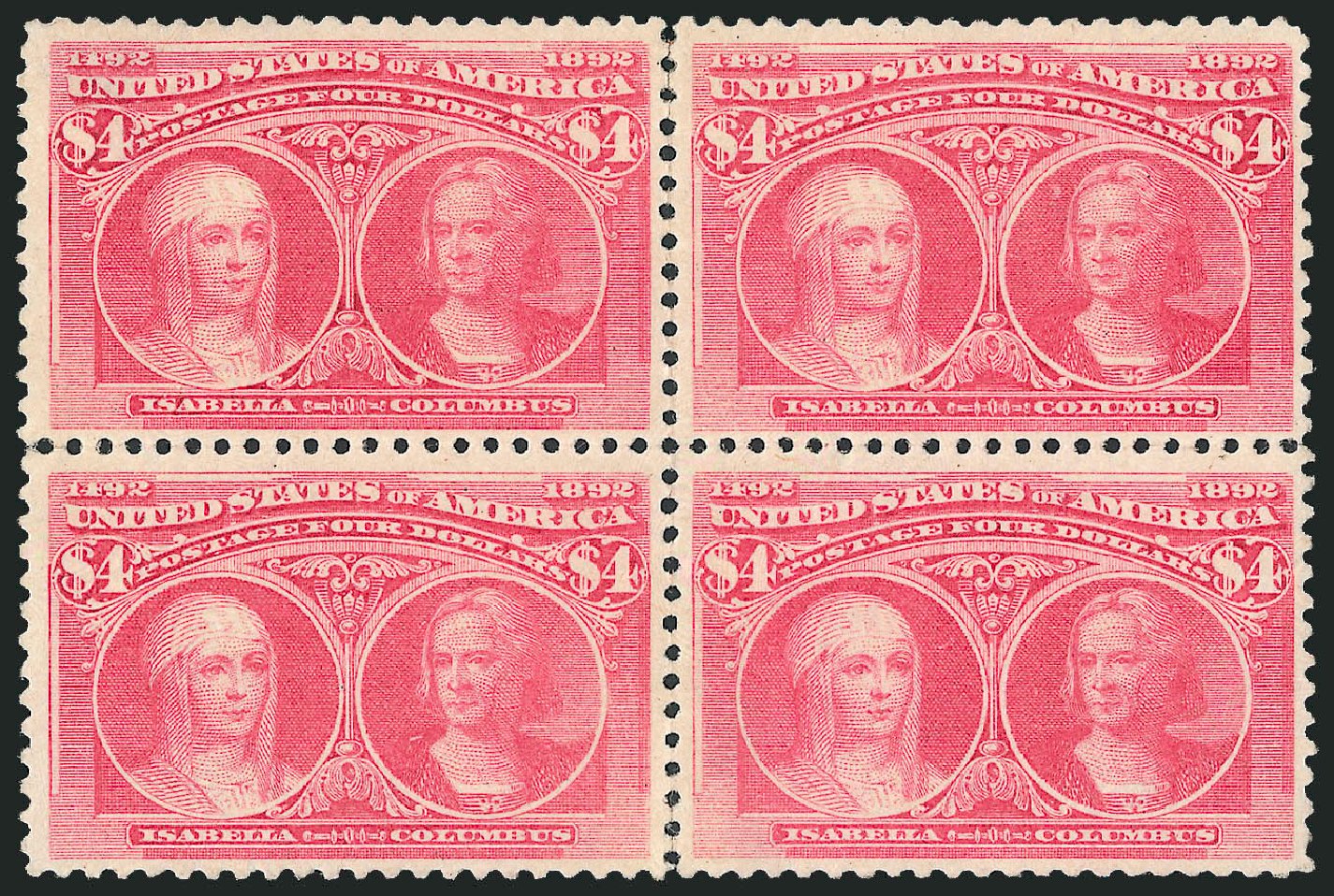 Cost of US Stamps Scott Catalog # 244 - 1893 US$4.00 Columbian Exposition. Robert Siegel Auction Galleries, Dec 2008, Sale 967, Lot 4415