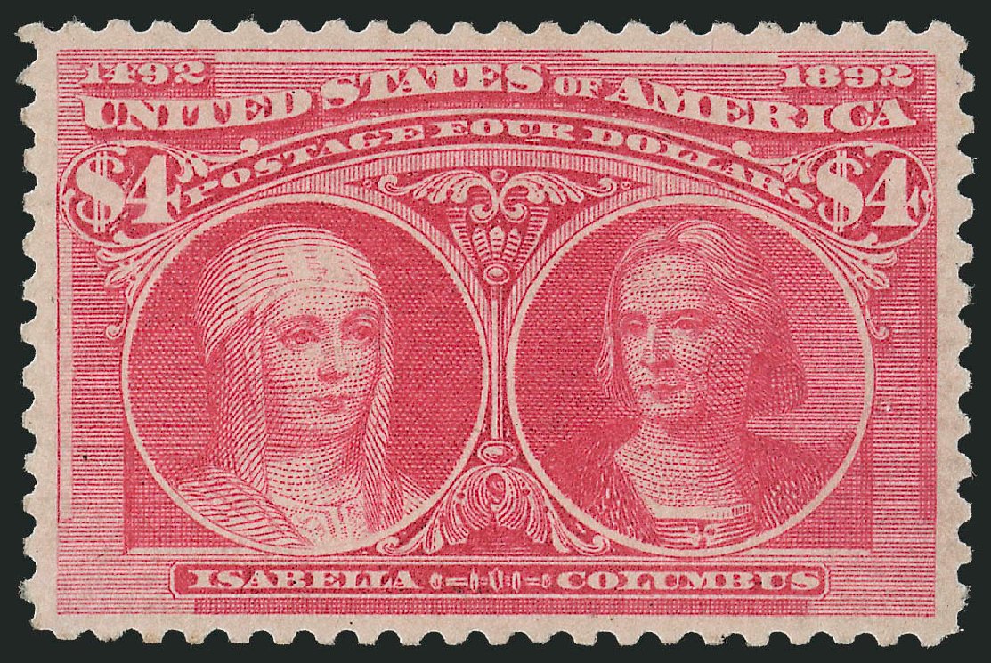 US Stamps Price Scott Catalog #244: 1893 US$4.00 Columbian Exposition. Robert Siegel Auction Galleries, Dec 2009, Sale 978, Lot 1075